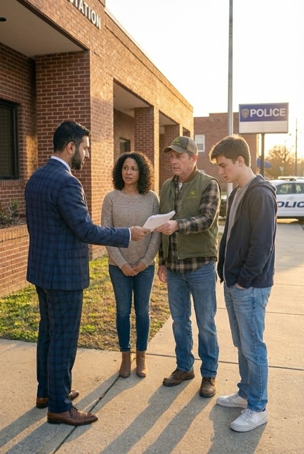 Attorney explains bankruptcy legal process to middle aged mixed race couple inside his office